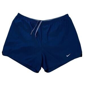 Nike Fit-Dry Women's Large Blue Athletic Shorts Quick Dry Elastic Waist /Liner